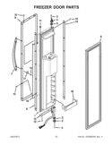 FREEZER DOOR PARTS Diagram and Parts List for KSSC48QVS05  KitchenAid Refrigerator