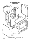 EXTERNAL OVEN Diagram and Parts List for SF3300EWW1  Whirlpool Range