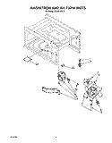 MAGNETRON AND AIR FLOW Diagram and Parts List for MT6901XW0  Whirlpool Microwave