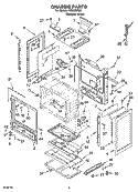 CHASSIS PARTS Diagram and Parts List for IGS325RQ0  Inglis Range