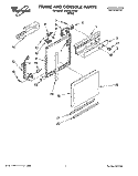 FRAME AND CONSOLE Diagram and Parts List for DU810CWDQ0  Whirlpool Dishwasher