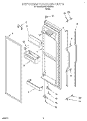 REFRIGERATOR DOOR Diagram and Parts List for 3XART732GW01  Whirlpool Refrigerator