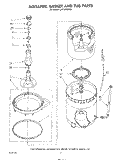 AGITATOR, BASKET AND TUB Diagram and Parts List for LA7780XSW0  Whirlpool Washer