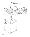 TOP AND CABINET, LIT/OPTIONAL Diagram and Parts List for 4LA6300XYW0  Whirlpool Washer