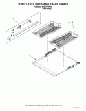THIRD LEVEL RACK AND TRACK PARTS Diagram and Parts List for KUDE70FVPA3  KitchenAid Dishwasher