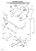MANIFOLD PARTS Diagram and Parts List for SF315PEKT1  Whirlpool Range