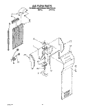 AIR FLOW Diagram and Parts List for RS20CKXAW00  Roper Refrigerator