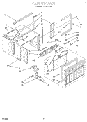 CABINET Diagram and Parts List for X10002W03  Roper Air Conditioner