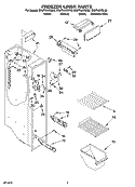 FREEZER LINER PARTS Diagram and Parts List for ED2FHAXSL03  Whirlpool Refrigerator