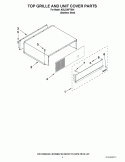 TOP GRILLE AND UNIT COVER PARTS Diagram and Parts List for KBLC36FTS04  KitchenAid Refrigerator