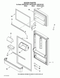 DOOR PARTS Diagram and Parts List for W8RXDGFXB01  Whirlpool Refrigerator