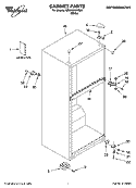 CABINET PARTS Diagram and Parts List for ER6AHKXPQ00  Whirlpool Refrigerator