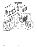 CABINET Diagram and Parts List for ACQ214XY0  Whirlpool Air Conditioner