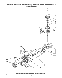 BRAKE, CLUTCH, GEARCASE, MOTOR AND PUMP Diagram and Parts List for LC4900XTW1  Whirlpool Washer