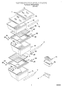 REFRIGERATOR SHELF Diagram and Parts List for 4YED25PQFN02  Whirlpool Refrigerator