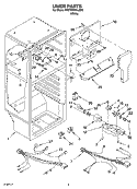 LINER PARTS Diagram and Parts List for 5VET6WPKLQ03  Whirlpool Refrigerator