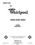 SECTION Diagram and Parts List for RH3330XL  Whirlpool Range Hood