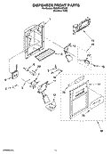 DISPENSER FRONT PARTS Diagram and Parts List for 7GS2FHAXTA02  Whirlpool Refrigerator