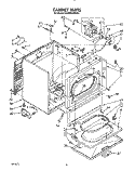 CABINET Diagram and Parts List for KGYE664WWH1  KitchenAid Dryer