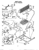 UNIT Diagram and Parts List for ET20AKXLWR3  Whirlpool Refrigerator
