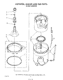 AGITATOR, BASKET AND TUB Diagram and Parts List for LA6090XSW0  Whirlpool Washer