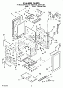 CHASSIS PARTS Diagram and Parts List for GFG471LVB0  Whirlpool Range
