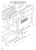 DOOR AND DRAWER Diagram and Parts List for KESC300BAL4  KitchenAid Range