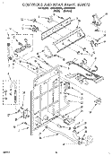 CONTROLS AND REAR PANEL Diagram and Parts List for LSR6132BW0  Whirlpool Washer