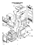 OVEN CABINET Diagram and Parts List for KEMI371TBL2  KitchenAid Microwave Oven Combo