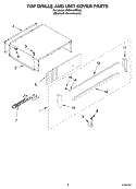 TOP GRILLE AND UNIT COVER PARTS Diagram and Parts List for KSSO42FMX00  KitchenAid Refrigerator