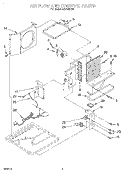 AIR FLOW AND CONTROL Diagram and Parts List for ACV102XG0  Whirlpool Air Conditioner