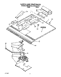 LATCH AND VENT Diagram and Parts List for KEBS246YBL0  KitchenAid Wall Oven