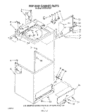 TOP AND CABINET , LITERATURE AND OPTIONAL Diagram and Parts List for 9CA2781XSW1  Whirlpool Washer
