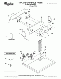 TOP AND CONSOLE PARTS Diagram and Parts List for WED4750XQ1  Whirlpool Dryer