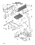 UNIT Diagram and Parts List for RT25BKXZW00  Roper Refrigerator