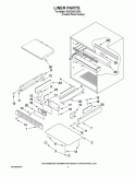 LINER PARTS Diagram and Parts List for KDDO24CVX00  KitchenAid Refrigerator