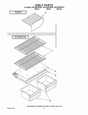 SHELF PARTS Diagram and Parts List for W8TXNWFWB01  Whirlpool Refrigerator