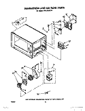 MAGNETRON AND AIR FLOW Diagram and Parts List for MW1200XP0  Whirlpool Microwave