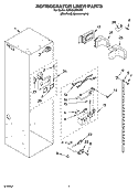 REFRIGERATOR LINER PARTS Diagram and Parts List for KSSO42FMX01  KitchenAid Refrigerator