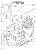 OVEN, LITERATURE Diagram and Parts List for KEBI100BBL0  KitchenAid Wall Oven