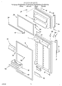 DOOR Diagram and Parts List for ET18CKXHW00  Whirlpool Refrigerator