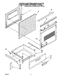 DOOR AND DRAWER Diagram and Parts List for RF314BXBN0  Whirlpool Range