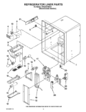 REFRIGERATOR LINER PARTS Diagram and Parts List for KFIS20XVMS10  KitchenAid Refrigerator