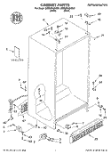 CABINET, LITERATURE Diagram and Parts List for 3XES0FHQKB01  Whirlpool Refrigerator