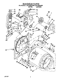 BULKHEAD Diagram and Parts List for LGV7858AN0  Whirlpool Dryer