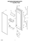 REFRIGERATOR DOOR Diagram and Parts List for CS22AFXKT01  Whirlpool Refrigerator