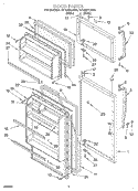 DOOR Diagram and Parts List for RT14HDYJW00  Roper Refrigerator