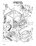 SECTION Diagram and Parts List for LGV5638AW0  Whirlpool Dryer