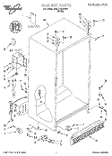 CABINET, LITERATURE Diagram and Parts List for 6ED27DQXFW01  Whirlpool Refrigerator