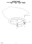 HEATER PARTS Diagram and Parts List for KUDS01ILWH1  KitchenAid Dishwasher